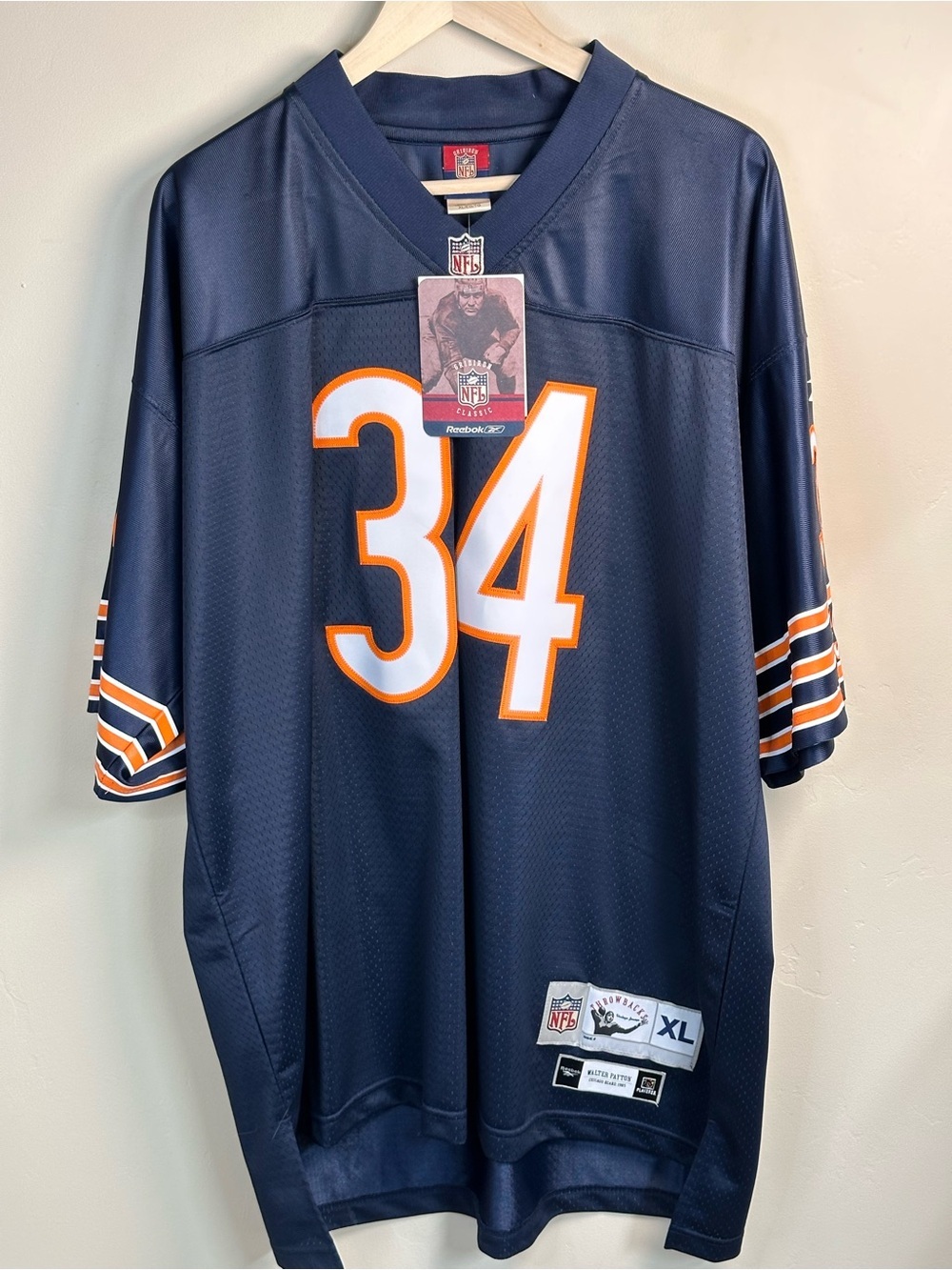 Chicago Bears Walter Payton #34 Reebok NFL Classic Jersey XL NWT Vintage